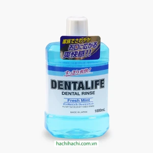 Nước súc miệng Dentalife Animo 1000ml Hương bạc hà cực the mát, thơm miệng - Hachi Hachi Japan Shop