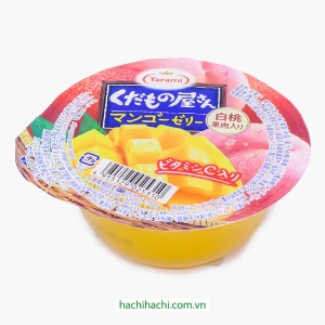 Thạch rau câu Tarami vị đào trắng và xoài 160g Bổ sung vitamin C - Hachi Hachi Japan Shop