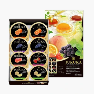 Thạch rau câu trái cây Nhật Bản Jukuka 5 vị 416g (52g x 8 cái) - Hachi Hachi Japan Shop