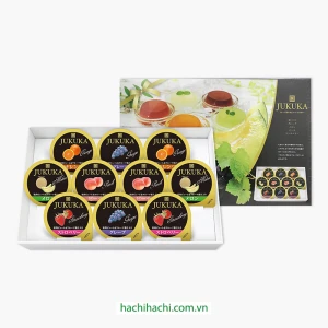 Thạch rau câu trái cây Nhật Bản Jukuka 5 vị 520g (52g x 10 cái) - Hachi Hachi Japan Shop