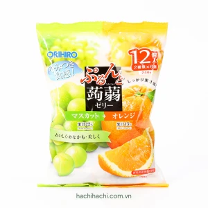 Thạch trái cây Orihiro vị cam nho xanh 240g (12 cái) - Hachi Hachi Japan Shop