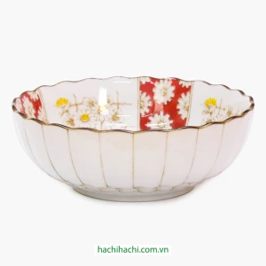 Tô sứ Nhật Bản 14cm Hoa cúc, dùng được lò vi sóng