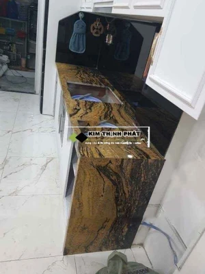 Bàn Bếp Đá Vàng Nham Thạch