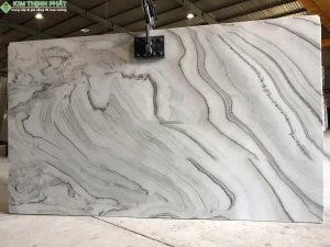 Giá Đá Trắng Vân Gỗ Thủy Tinh Ốp Mặt Bàn Bếp, Quầy Bar, Ốp Vách Tường, Ốp Cột Tròn Vuông