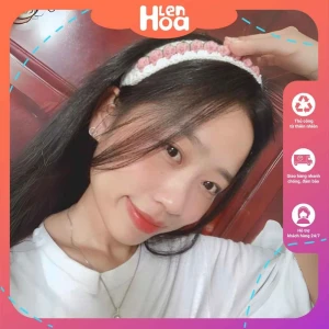 Băng đô len hình hoa tulip hot trend cài tóc cho nữ mẫu 2024