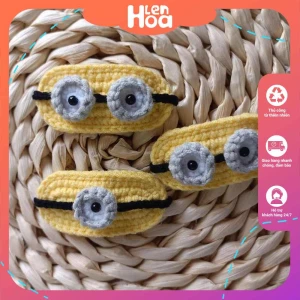 Kẹp Tóc Bằng Len Minion Handmade