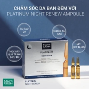 Ampoule Chống Lão Hoá & Tái Tạo Da Ban Đêm - Martiderm Platinum Night Renew - 30 ống x 2ml