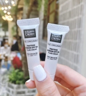 Kem chống nắng phổ rộng ngừa lão hóa, phòng chống nám quay lại MartiDerm The Originals Proteos Screen SPF50 Fluid Cream - 2ml