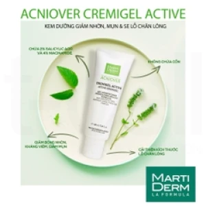 Kem dưỡng giảm nhờn, mụn & se lỗ chân lông Martiderm Acniover Active Cremigel - 40ml