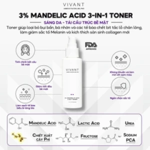 Toner ngừa mụn, làm sáng da Vivant Skincare Mandelic Acid 3% - 118ml