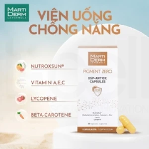 Viên uống chống nắng MartiDerm Pigment Zero DSP Antiox Capsules - 60 viên