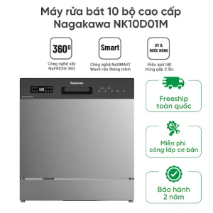 Máy rửa bát 10 bộ cao cấp Nagakawa NK10D01M