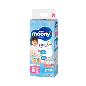 Tã-bỉm quần Moony bé gái XL 38 bịch 38 miếng