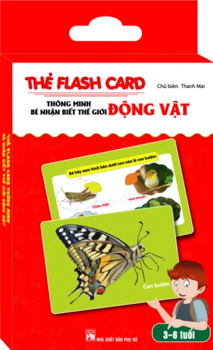 Thẻ flash card thông minh- bé nhận biết thế giới động vật (hộp)