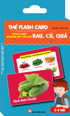 Thẻ flash card thông minh- bé nhận biết thế giới rau- củ- quả (hộp)