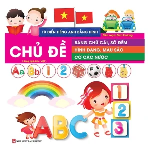 Từ điển anh bằng hình chủ đề bảng chữ cái, số đếm, hình dạng, màu sắc, cờ các nước