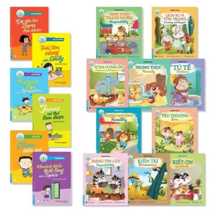 Bộ sách song ngữ bé học lễ giáo, trọn bộ 16 quyển