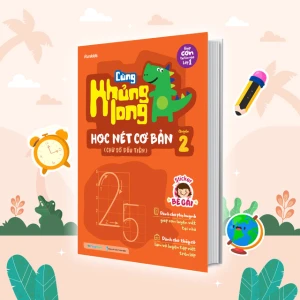 Cùng khủng long học nét cơ bản quyển 2 (chữ số đầu tiên) bé gái