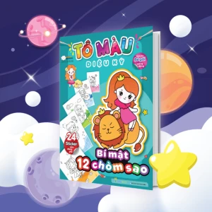 Tô màu diệu kỳ - Bí mật 12 chòm sao (24 stickers) - Sách bóc dán sticker cho bé gái
