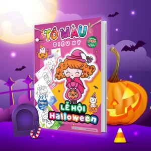 Tô màu diệu kỳ - Lễ hội Halloween (24 Stickers) - Sách bóc dán sticker cho bé gái