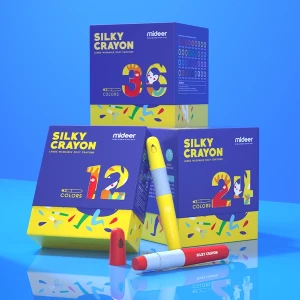 Bộ Màu Sáp Lụa Mideer Silky Crayon 12 Màu Cho Bé 3