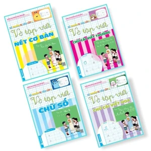 Bé Chuẩn Bị Vào Lớp 1 - Vở Tập Viết: Nét Cơ Bản Chữ Số Chữ Cái Viết Thường Viết Hoa
