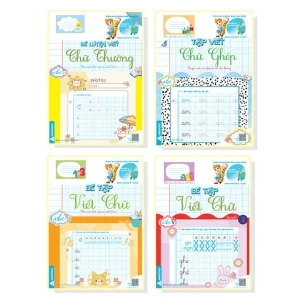 Bé tập viết chữ - Chuẩn bị cho bé vào lớp 1 - dành cho bé 5 - 6 tuổi Theo mẫu chữ viết cải cách lớp 1 (Combo 4 cuốn)