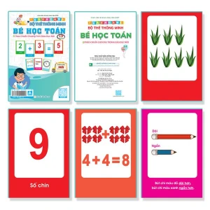Flash Card Bộ Thẻ Thông Minh Bé Học Toán Theo Chuẩn Chương Trình Giáo Dục Mới. (1-6 tuổi)