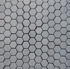 Đá Mosaic Hex Lục Giác Màu Trắng 294x272mm