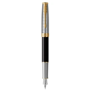 Bút Máy Parker Sonnet Metal Black GT18k GB-2119784 Mạ vàng 18K