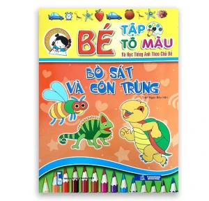 Bé tập tô màu và học tiếng anh theo chủ đề bò sát và côn trùng