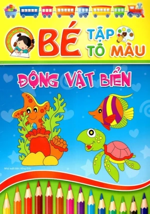 Bé tập tô màu và học tiếng anh theo chủ đề động vật biển