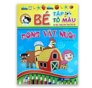 Bé tập tô màu và học tiếng anh theo chủ đề động vật nuôi