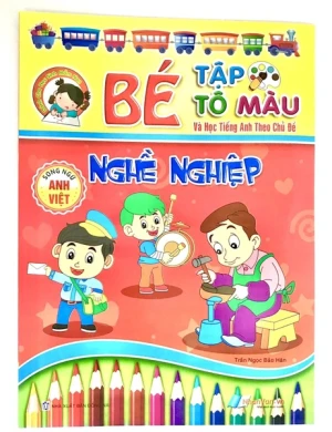 Bé tập tô màu và học tiếng anh theo chủ đề nghề nghiệp
