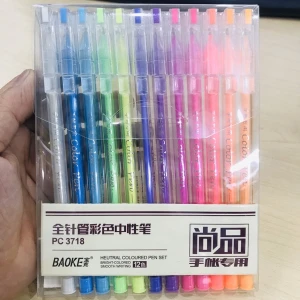 Bút nước dạ quang 12 màu Baoke 3718
