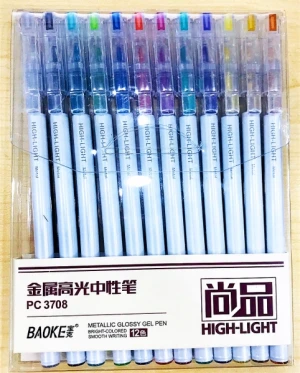 Bút nước nhũ 12 màu Baoke 3708