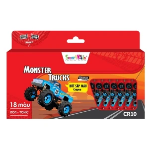 Bút sáp 18 màu Monster Strucks CR10