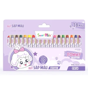 Bút sáp 18 màu Pommy CR14