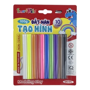 Đất nặn vỉ nhựa 10 màu smart kids 100g MC05