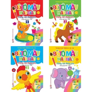 Bé Tô Màu Mẫu Giáo - Động Vật Đáng Yêu - Song Ngữ Anh - Việt (Cuốn lẻ)