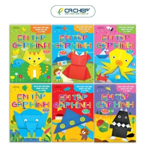 Bộ Em Tập Gấp Hình Cho Trẻ Từ 3-6 Tuổi (Cuốn Lẻ Và Combo)