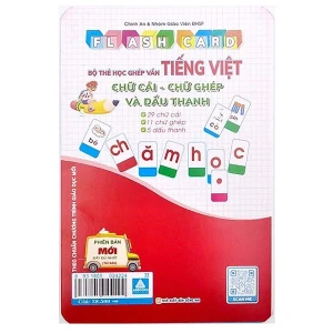 Flashcard - Bộ thẻ học ghép vần tiếng Việt - Chữ cái - chữ ghép và dấu thanh (Tái bản 2024)