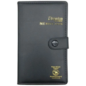 Sổ Bìa Da Kẻ Ngang 160 Trang 70gsm - Campap CA3321 - Màu Đen