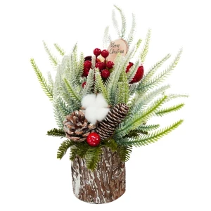 Cây thông để bàn đế gỗ