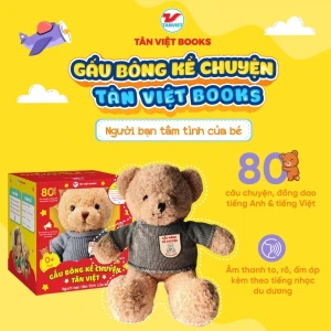 Gấu Bông Kể Chuyện Tân Việt Books - Màu Xám