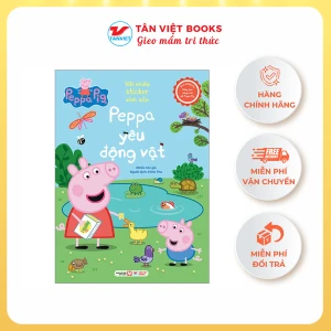 Sách tương tác - Cùng học cùng chơi với Peppa Pig: Cuốn 1 - Peppa yêu động vật