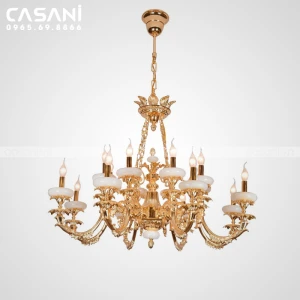 Đèn Chùm Đồng Bát Đá Tự Nhiên CCD-2561-16V