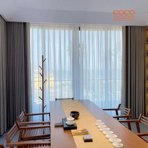 Rèm Vải Đà Nẵng - Vải Bố Màu Nâu 02