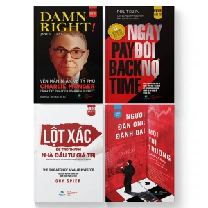 Bộ 4 cuốn sách: Damn Right, Ngày đòi nợ, Lột xác, Người đàn ông đánh bại mọi thị trường