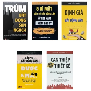 Bộ 5 sách Bất động sản Việt Nam: Trùm BĐS + 5 bí mật đầu tư BĐS + Định giá BĐS + Đầu tư BĐS + Can thiệp và thiết kế - Nhà Sách Bảo Anh